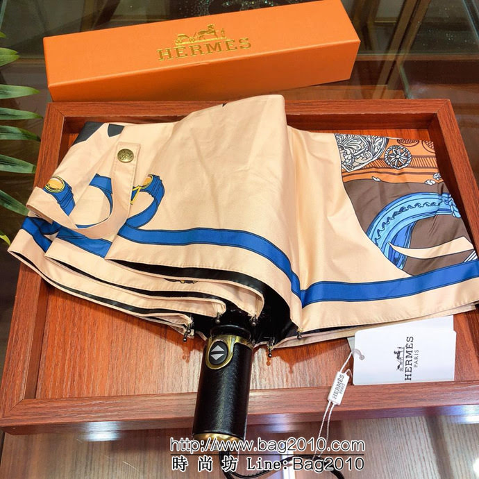 HERMES愛馬仕 年度最新火爆單品 極品H家自動傘 防雨防紫外線隔熱傘  sll1026